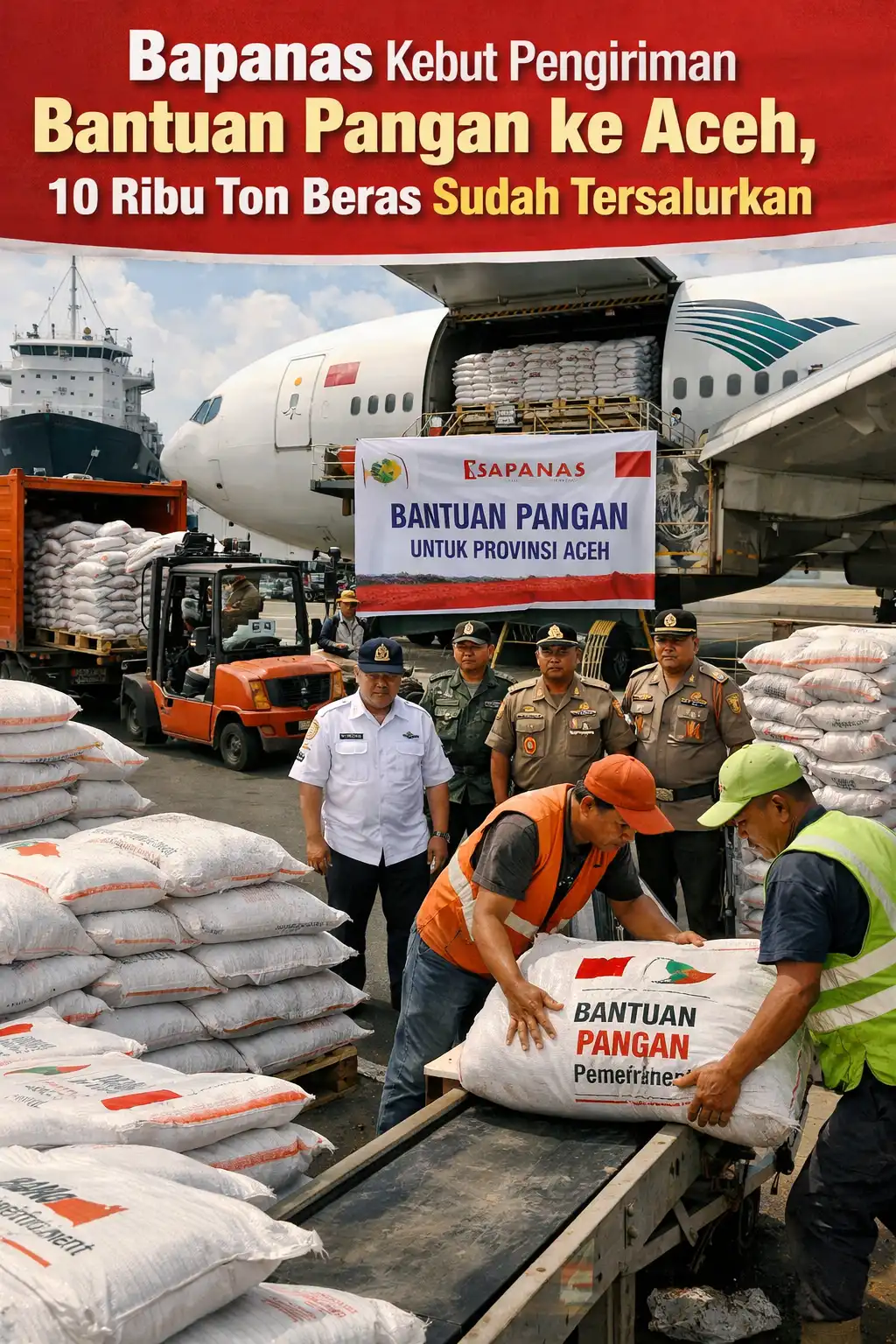 Read more about the article Bapanas Kebut Pengiriman Bantuan Pangan ke Aceh, 10 Ribu Ton Beras Sudah Tersalurkan