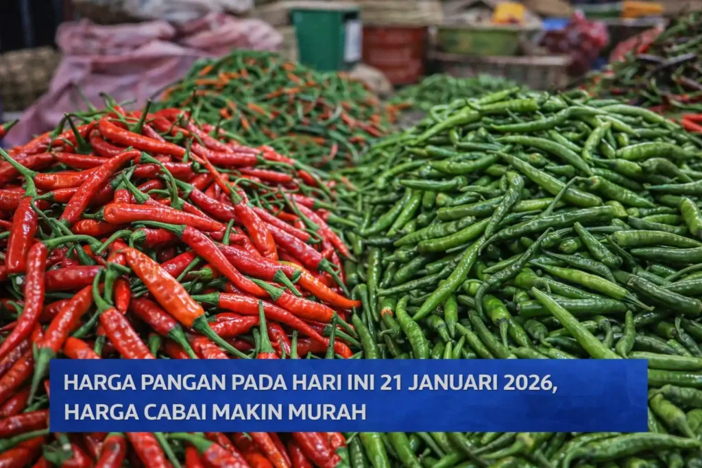 Harga Pangan Pada Hari Ini 21 Januari 2026, Harga Cabai Makin Murah
