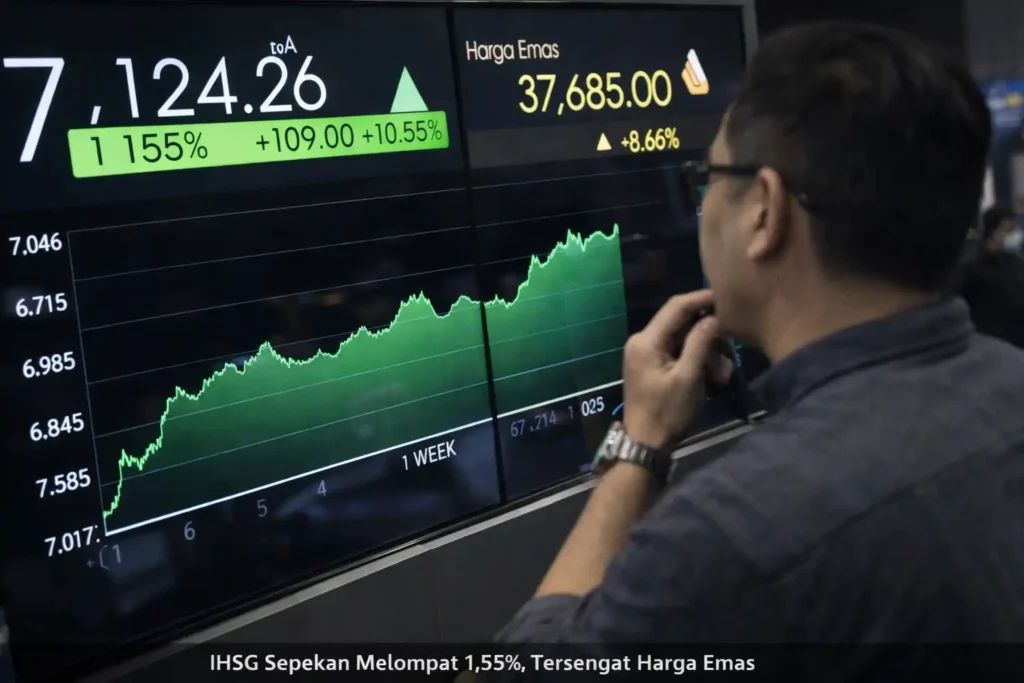 IHSG Sepekan Melompat 1,55% Tersengat Harga Emas