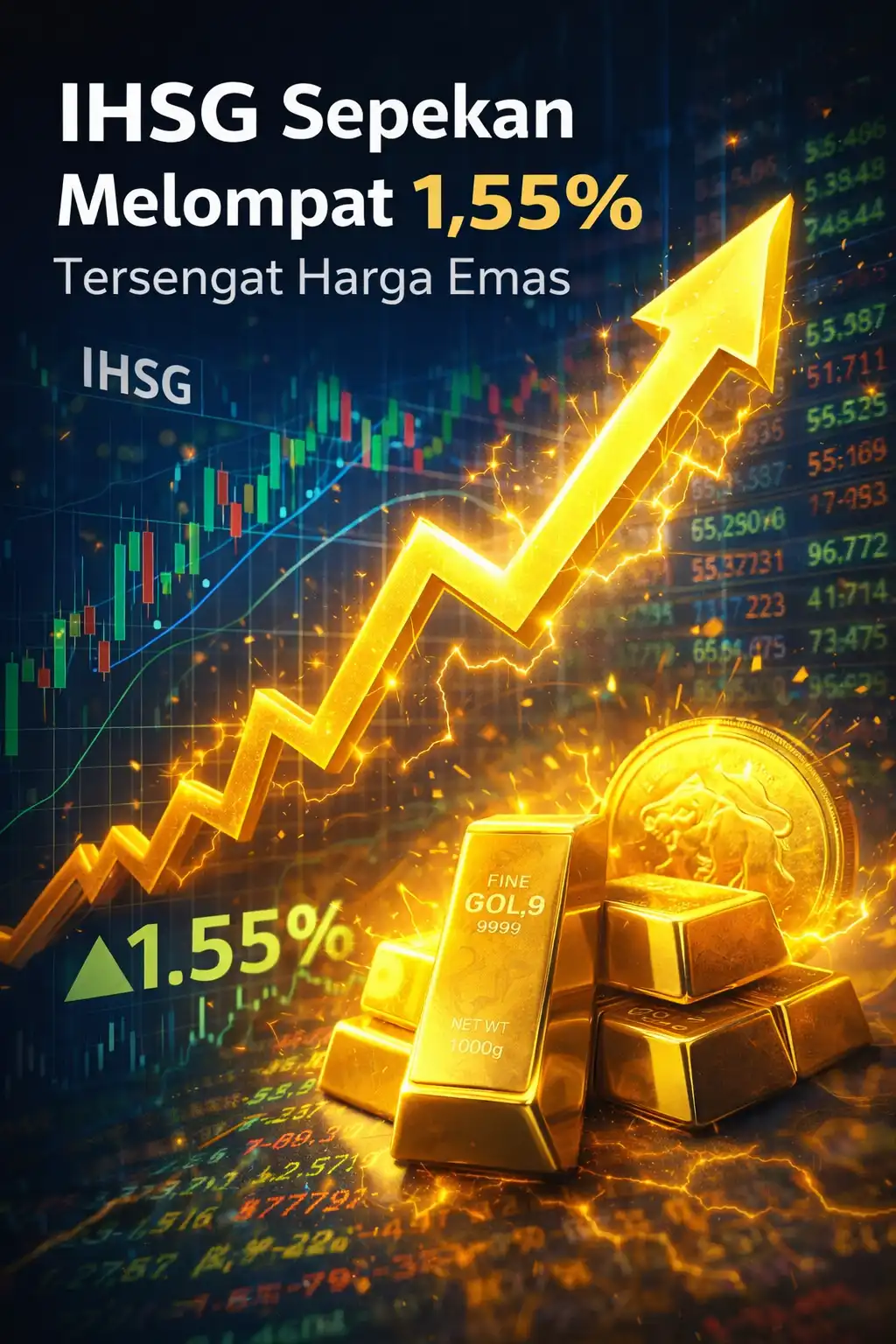 Read more about the article IHSG Sepekan Melompat 1,55% Tersengat Harga Emas