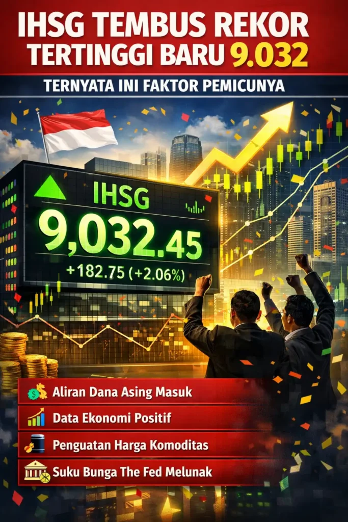 IHSG Tembus Rekor Tertinggi Baru 9.032