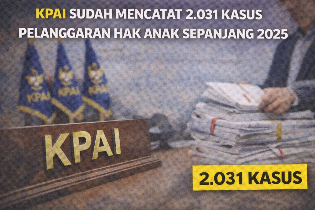KPAI Sudah Mencatat 2.031 Kasus Pelanggaran Hak Anak Sepanjang 2025