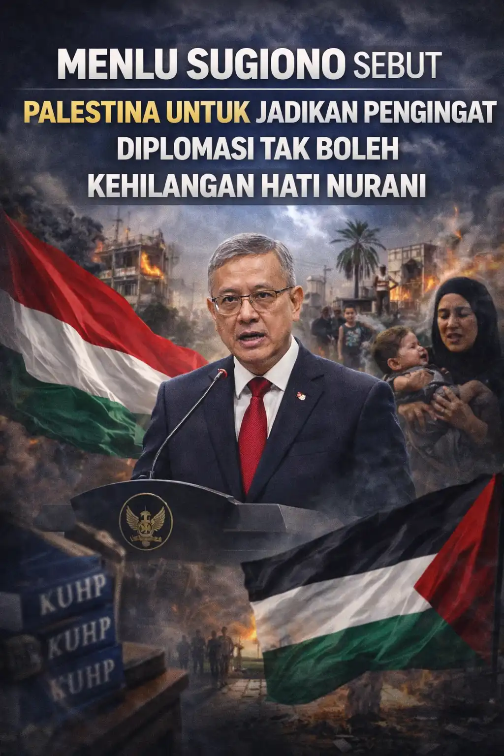Read more about the article Menlu Sugiono Sebut Palestina Untuk Jadikan Pengingat Diplomasi Tak Boleh Kehilangan Hati Nurani