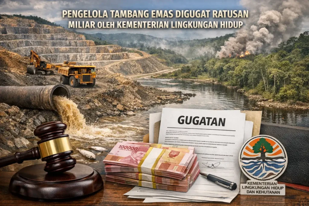 Pengelola Tambang Emas Ini Digugat Ratusan Miliar oleh Kementerian Lingkungan Hidup