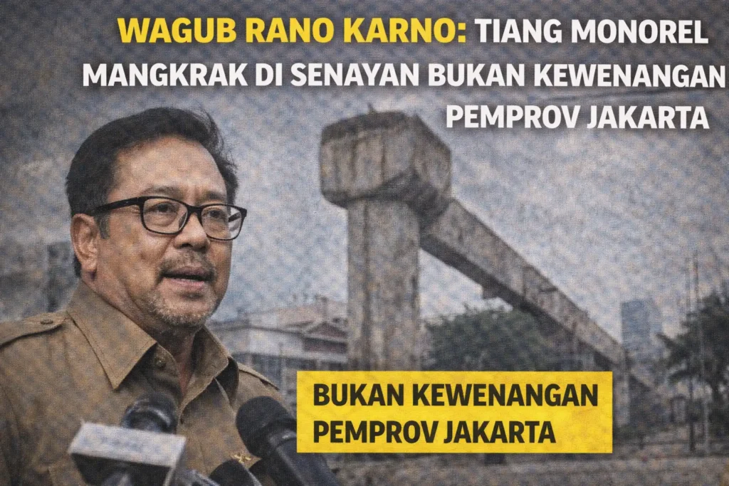 Wagub Rano Karno Tiang Monorel Mangkrak di Senayan Bukan Kewenangan Pemprov Jakarta