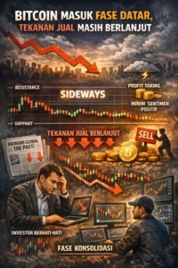 Read more about the article Bitcoin Masuk Fase Datar, Tekanan Jual Masih Berlanjut